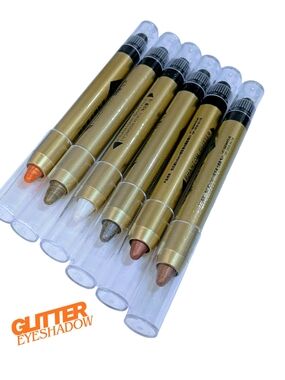 Metallic Glitter Eyeshadow Crayon - Gold, Bronze, Copper, Champagne, Orange